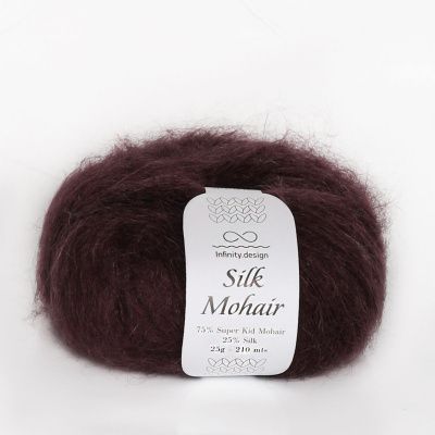 Infinity Design Silk Mohair (4855 AUBERGINE) 75% супер кид мохер, 25% шелк 25 гр/210 м